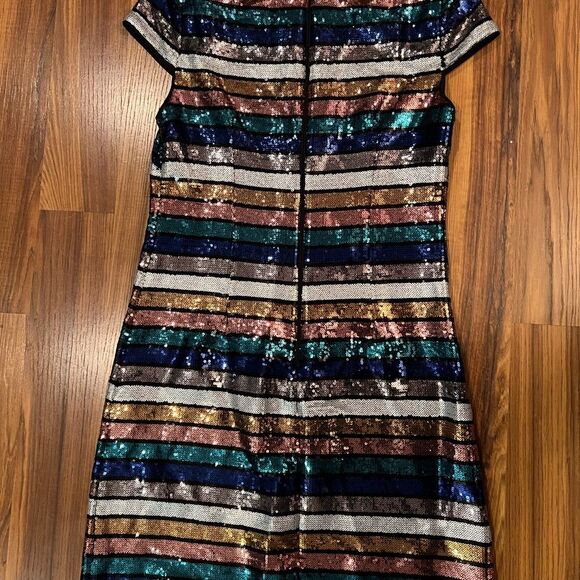 Striped Sequin Dress - Multicolor - Picture 3 of 4